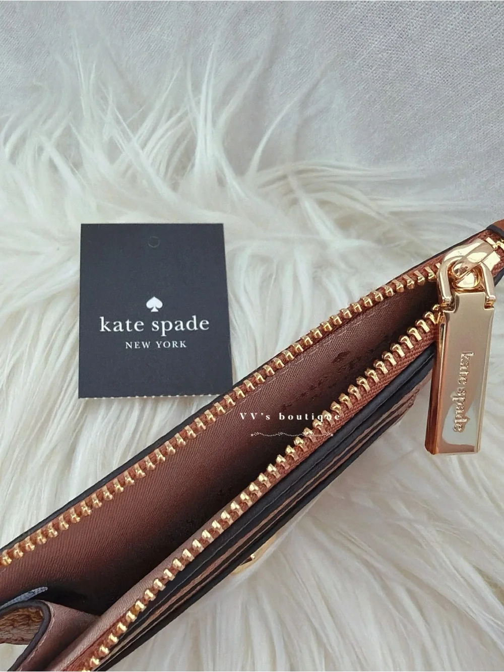 NWT Kate Spade Kayla Large Slim Cardholder Warm Gingerbread Brown KL837 RARE